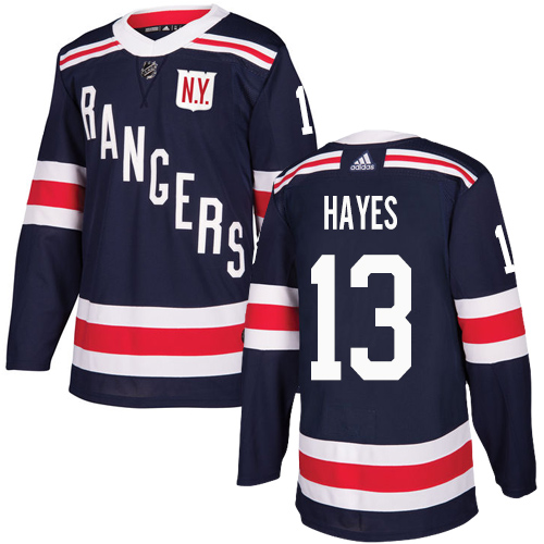 Adidas Rangers #13 Kevin Hayes Navy Blue Authentic 2018 Winter Classic Stitched NHL Jersey - Click Image to Close